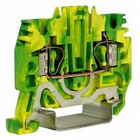 Пружинная клемма для заземления DKC Quadro 2,5мм?, желто-зеленый, ZHT500 | код. ZHT500 |  DKC